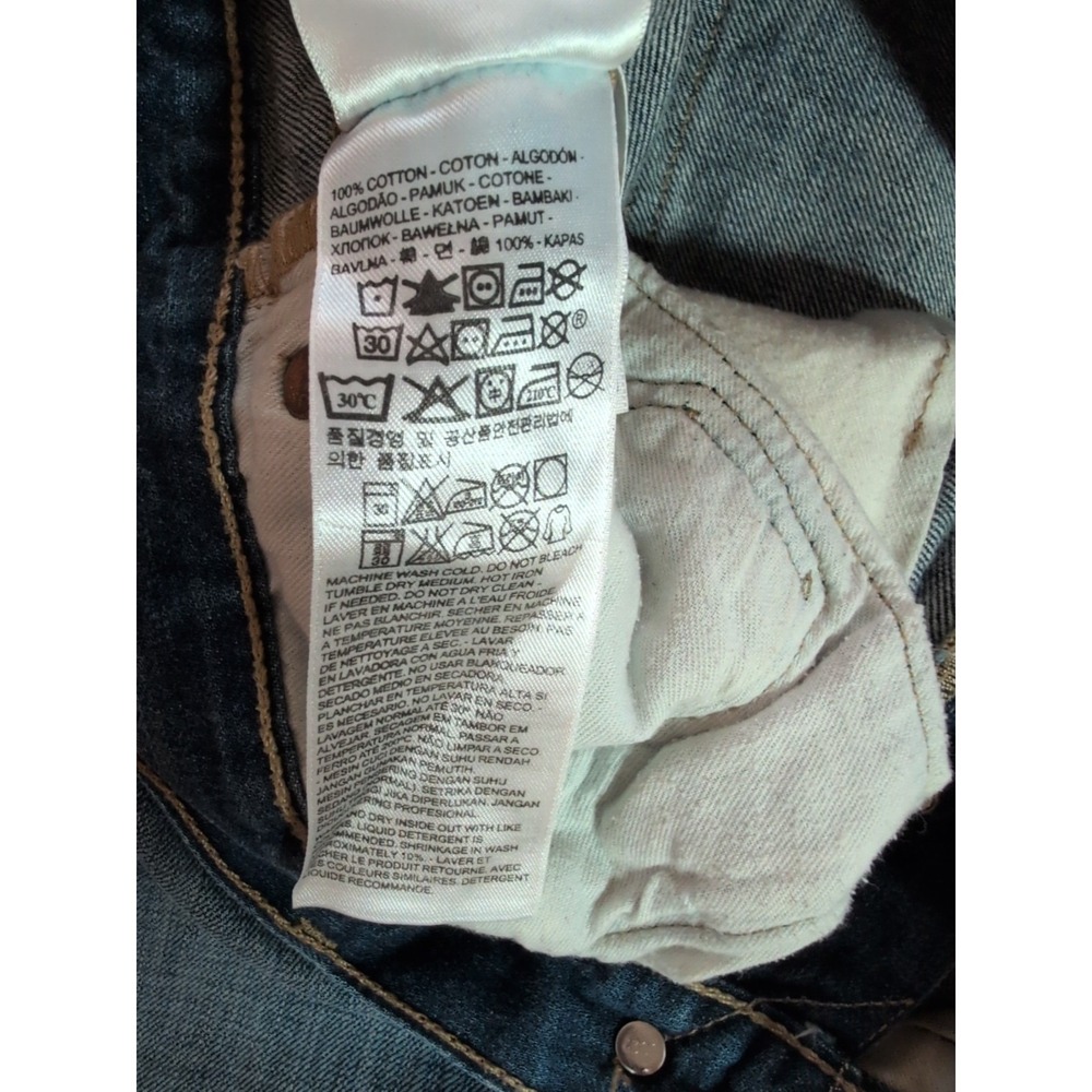 Vintage Levi's 501 Men's Button 32x34 Jeans Medium Wash Whiskered Diststressed - Picture 10 of 16